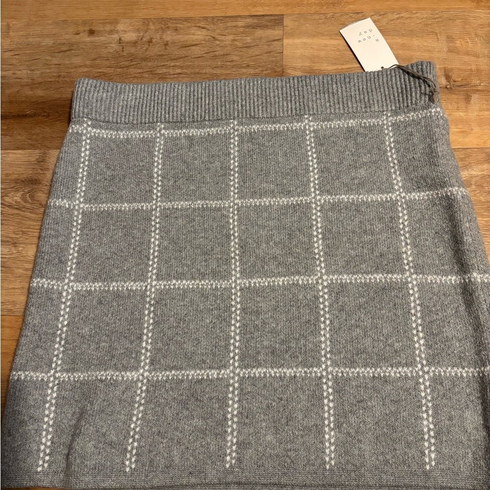 a new day Gray Plaid Mini Skirt